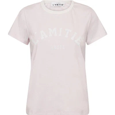 Haute l'amitié - Neckline logo tee Iced rose