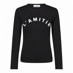 Haute lamitié - Clean LS logo tee Black
