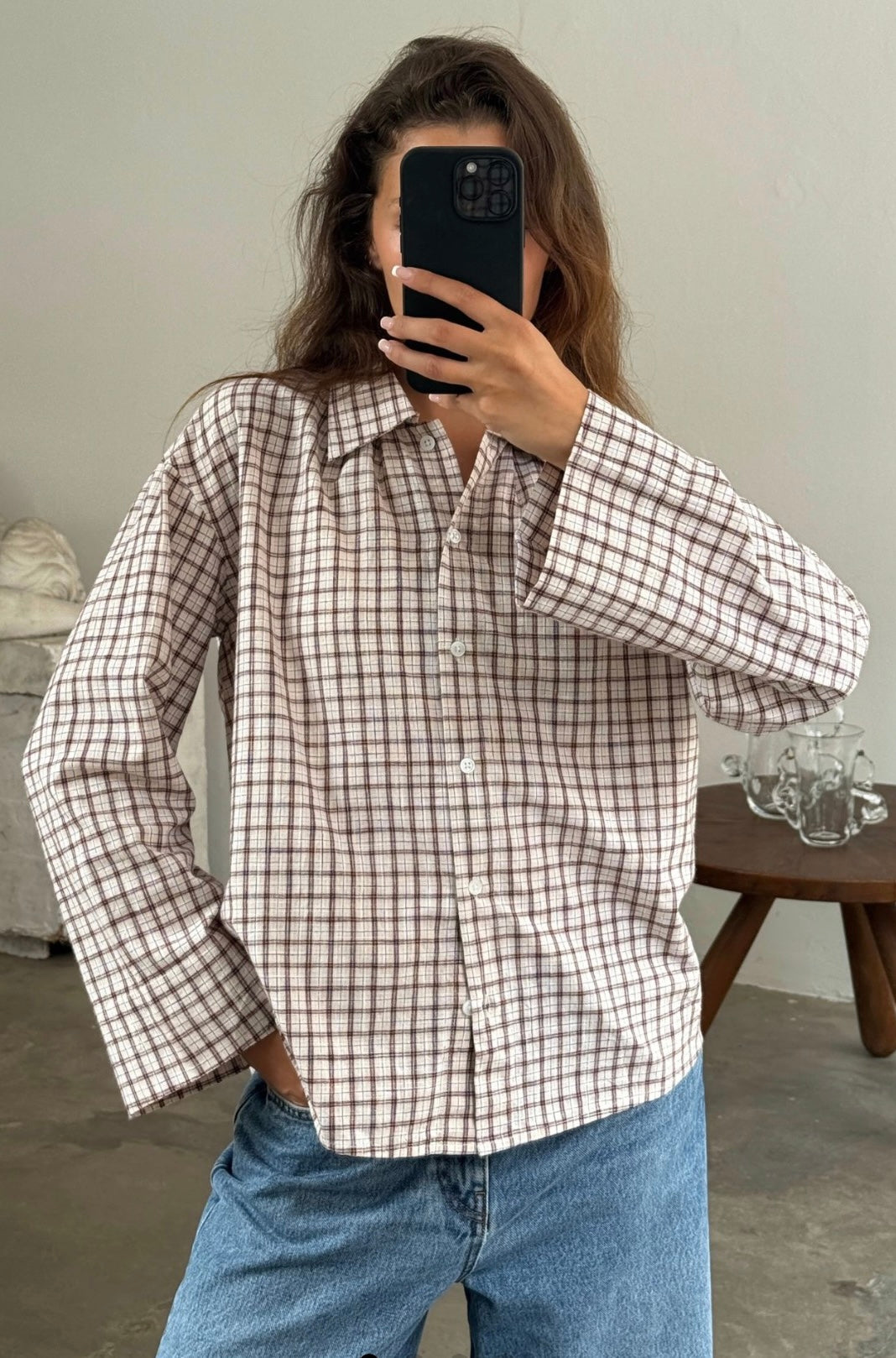 Boii - Tinsi check shirt Bordeaux