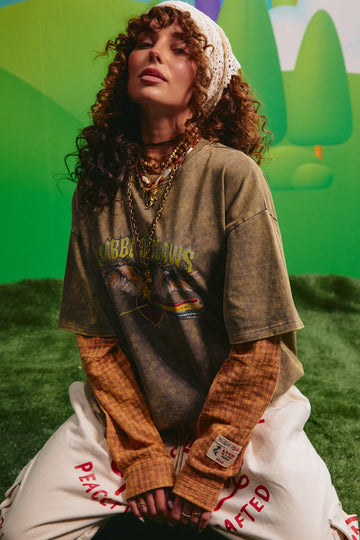 Sabbi Outlaw t-shirt Green/orange