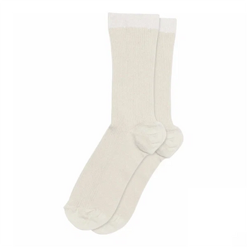 MP - Fine cotton rib socks Beige melange