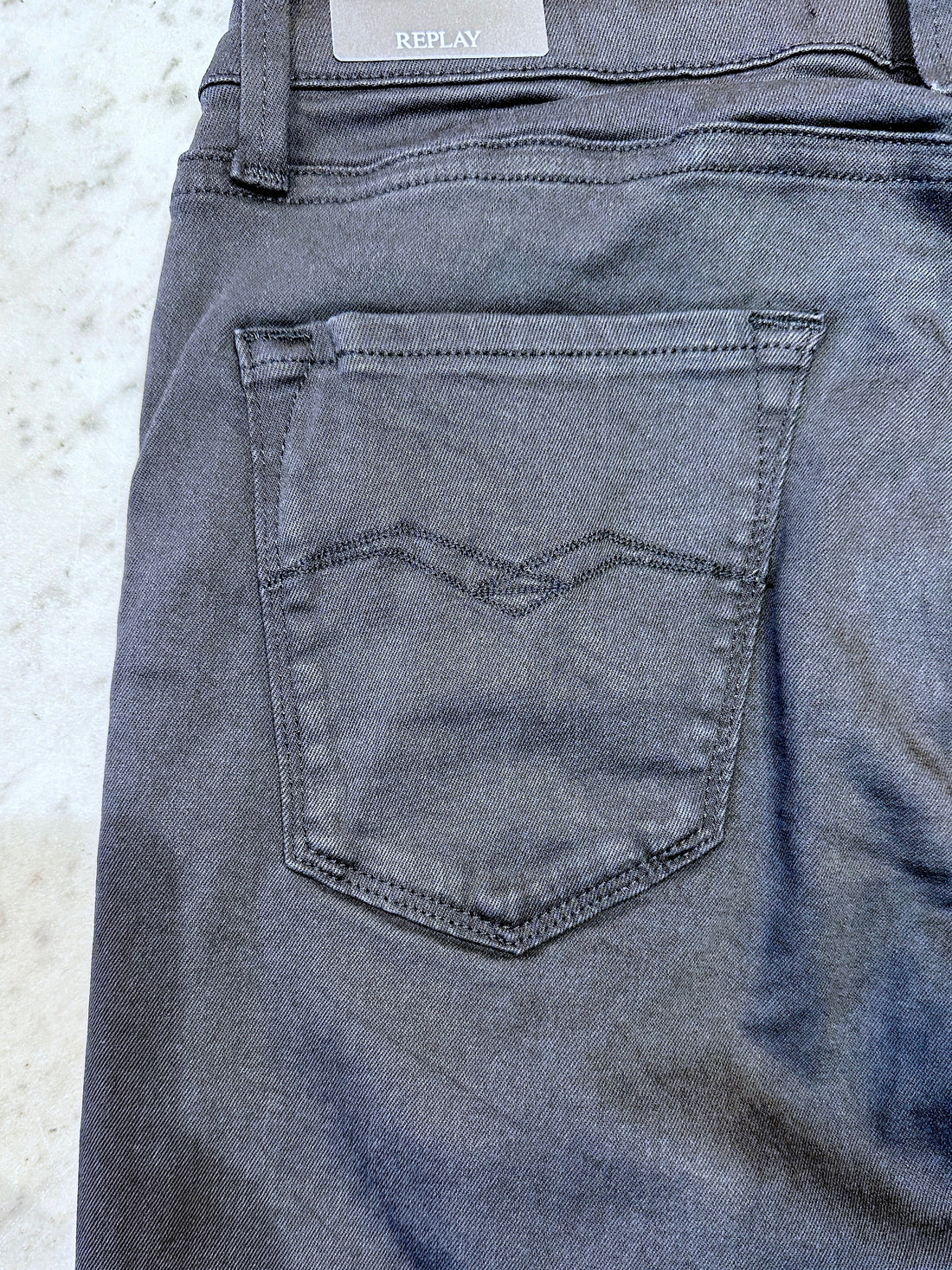 Replay - New luz skinny Coated black
