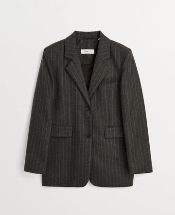 Skall - Joan blazer Brown/black pinstripe