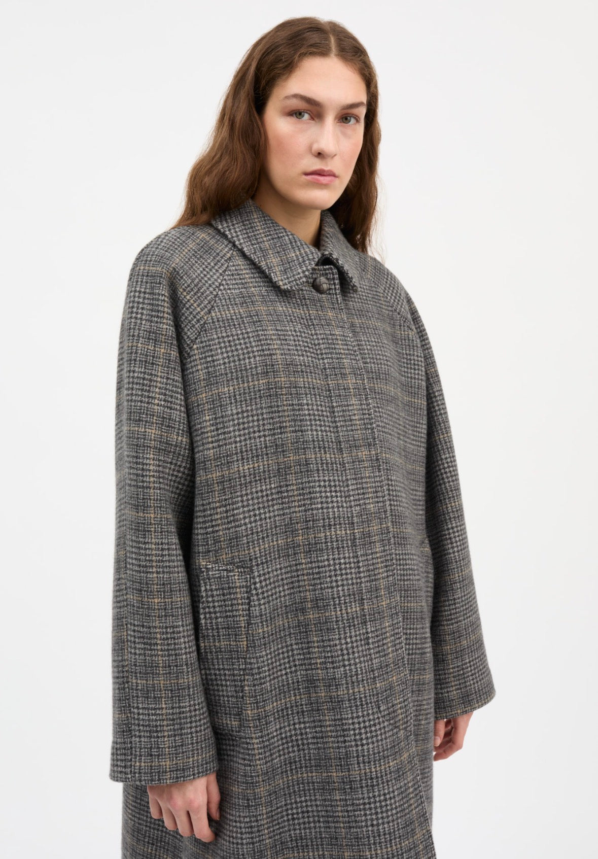 Skall - Mary coat Grey check