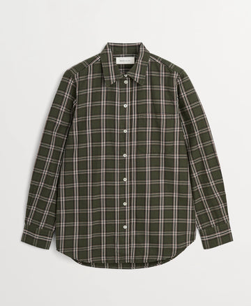 Skall - Nico shirt Green/white check
