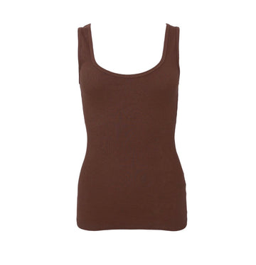Black colour - BCvibs rib tank top Espresso