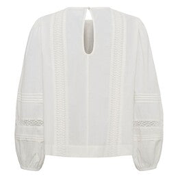 Anne mi - Clover LS blouse White sand