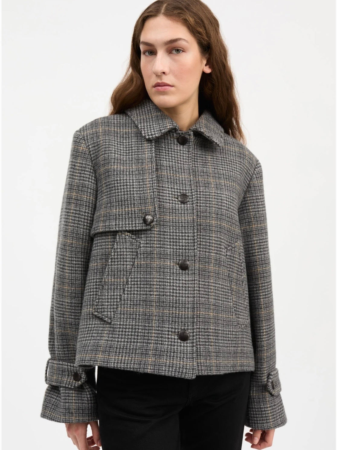 Skall - Harriet jacket Grey check