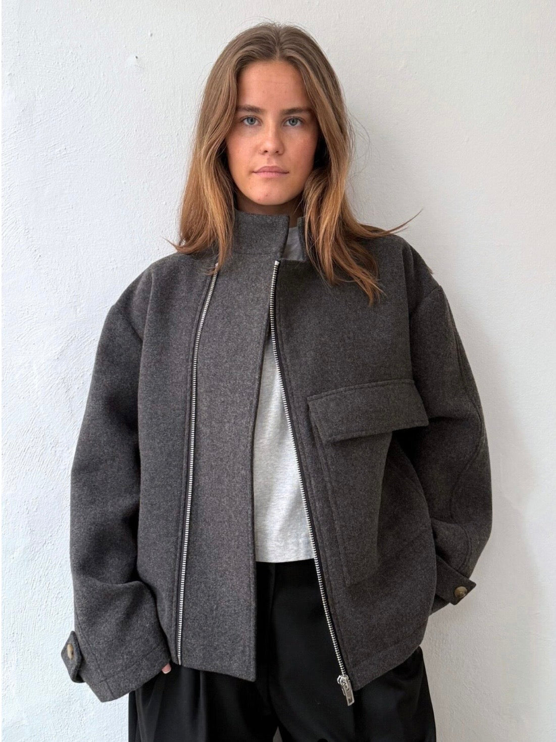 Boii - Erla wool jacket Mole melange