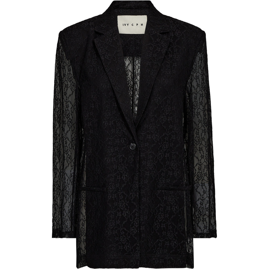 IVY - Lara lace blazer Black