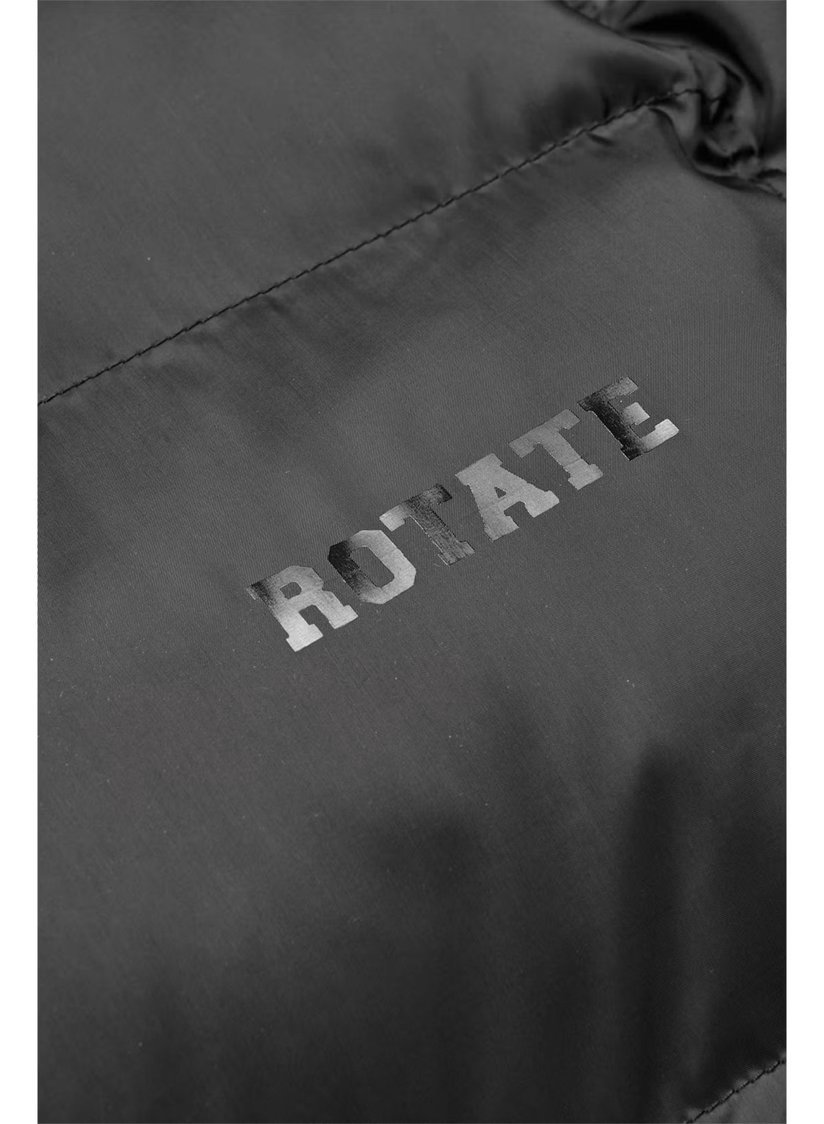 Rotate - Peplum puffer jacket Black