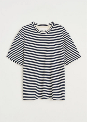 Aiayu - Lui circular striped tee Mix night