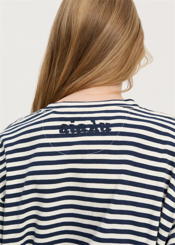 Aiayu - Lui circular striped tee Mix night