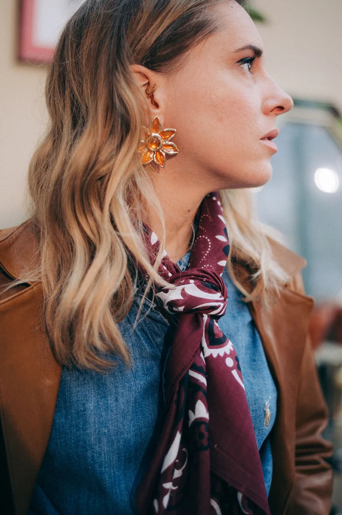 Maison Lecomte Flament - Scarf bandana Bordeaux