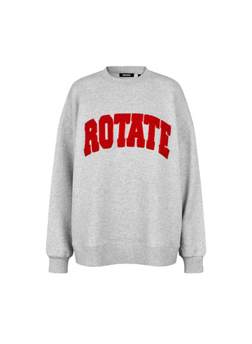 Rotate - Heavy sweat crewneck Light grey melange