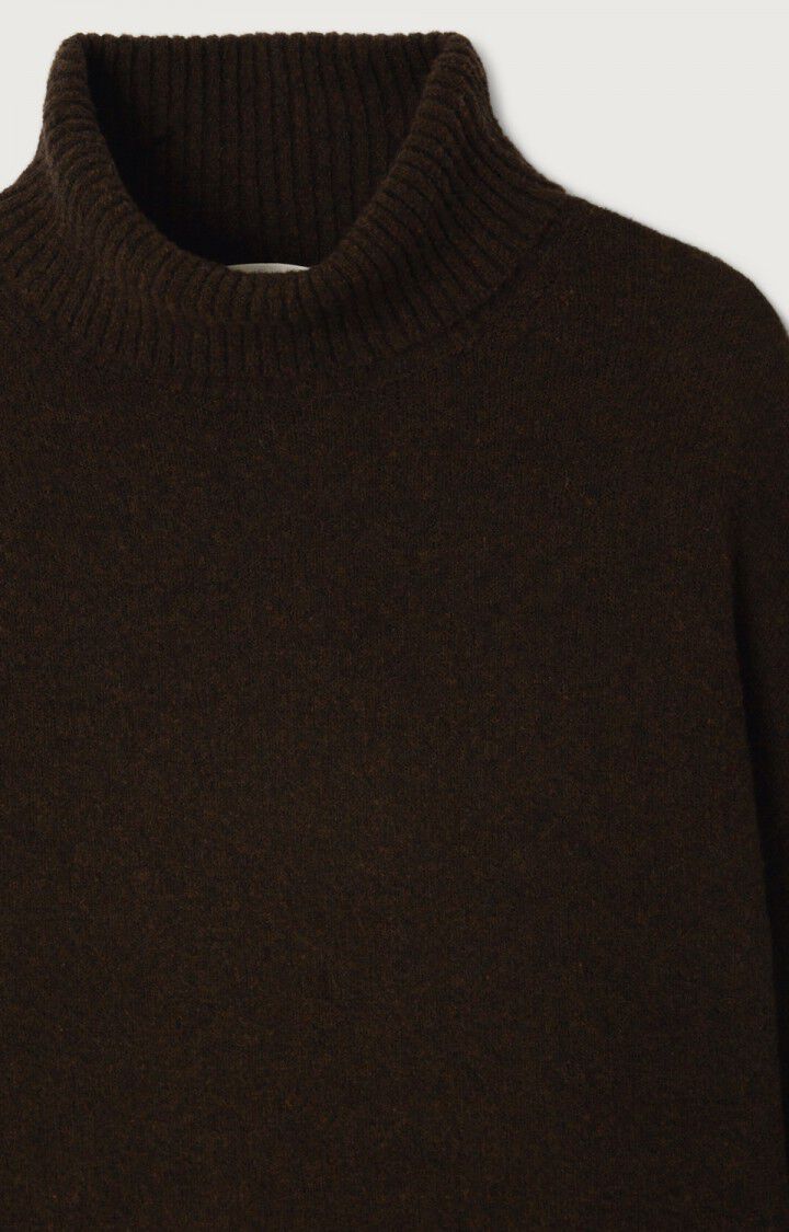 American vintage - Ouity t-neck sweater Choco melange