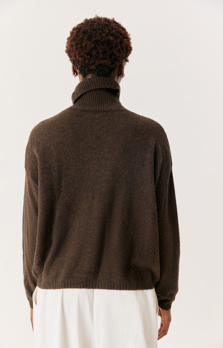 American vintage - Ouity t-neck sweater Choco melange