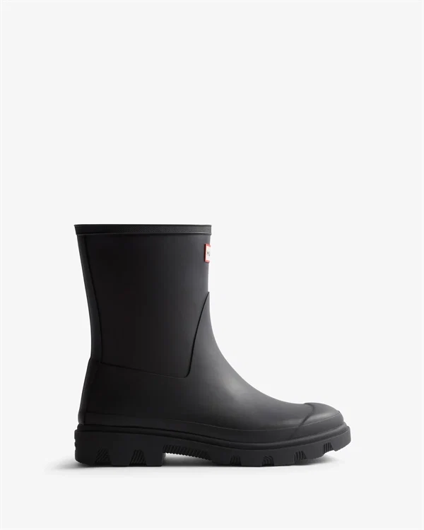 Hunter - Downpour short boot Black