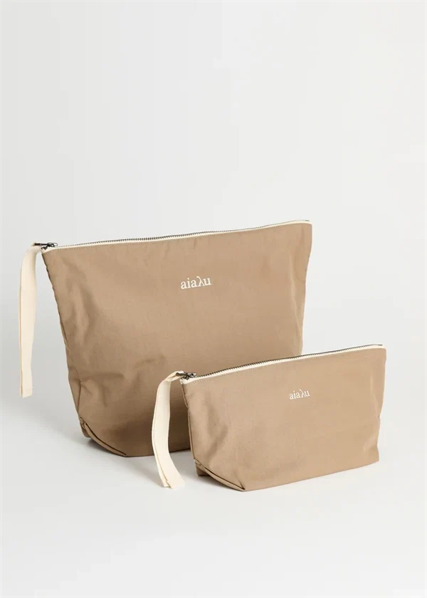 Aiayu - Pouch mini heavy poplin Light earth