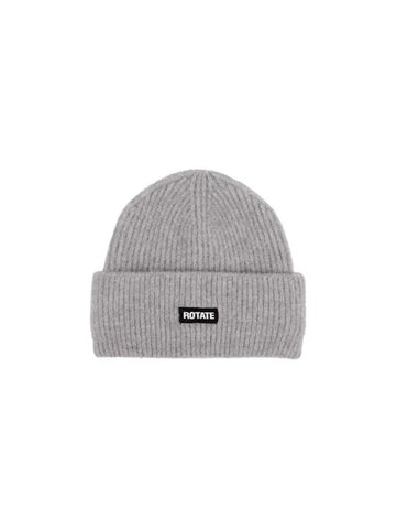 Rotate - Rib knit beanie Alloy