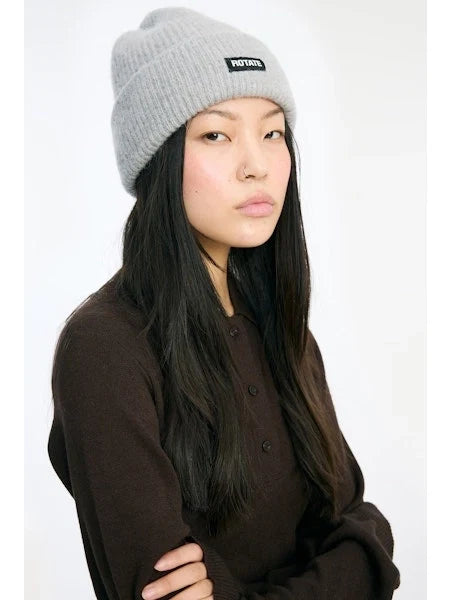 Rotate - Rib knit beanie Alloy
