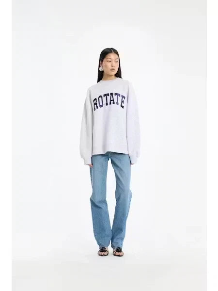 Rotate - Classic sweatshirt Light grey melange