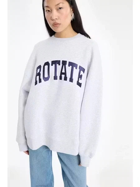 Rotate - Classic sweatshirt Light grey melange