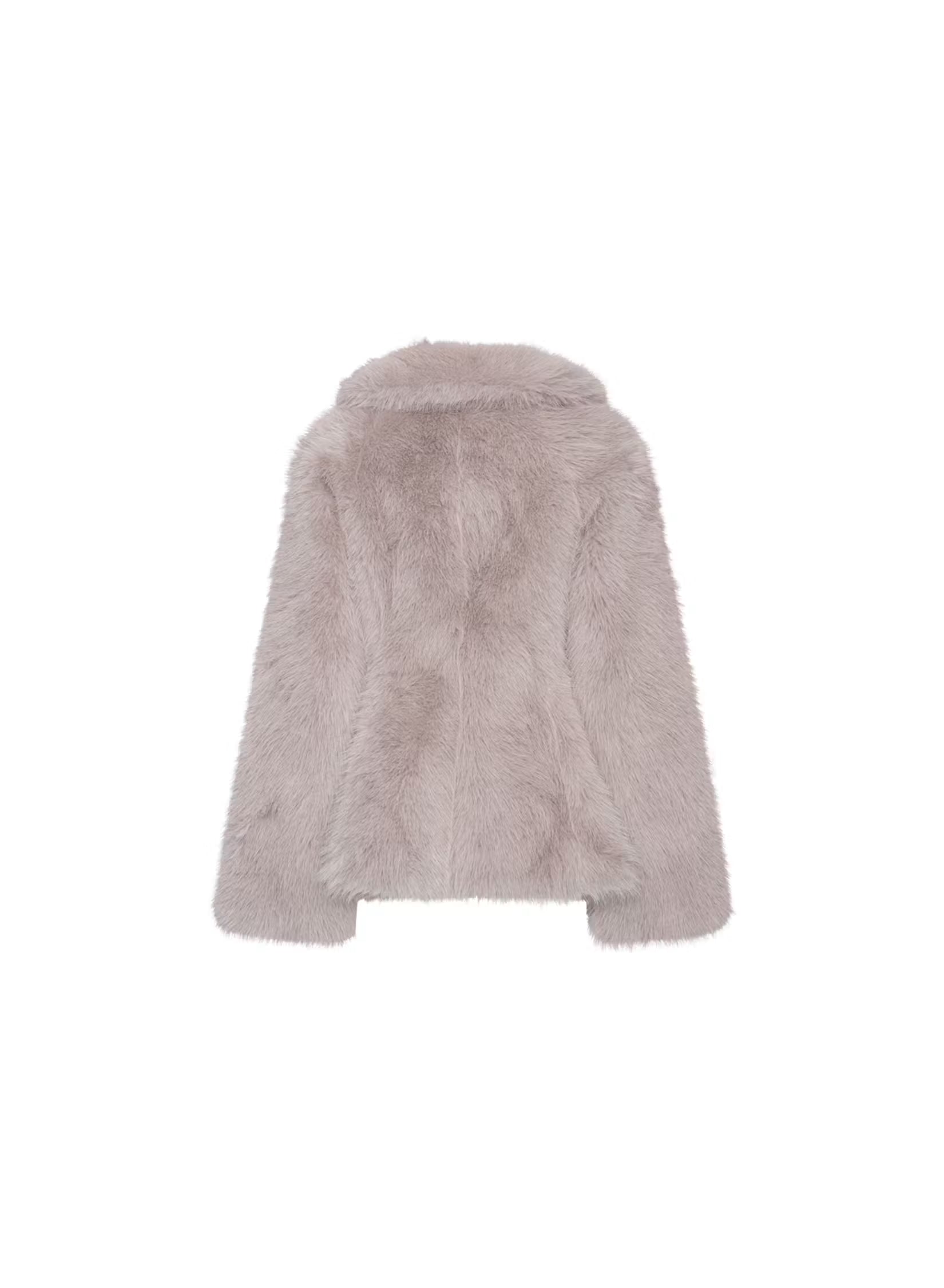 Rotate - Faux fur flared jacket Alloy