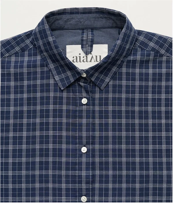 Aiayu - Shirt 3195 check Mix navy