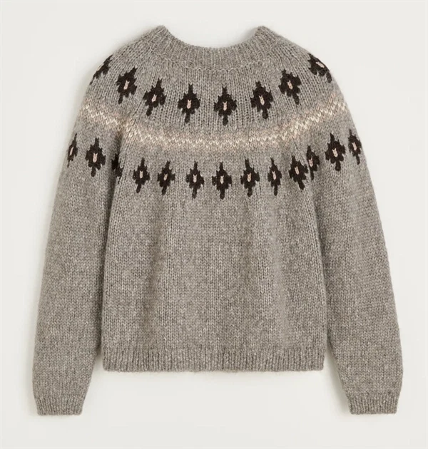Aiayu - wyn sweater Lama uld Mix pure grey