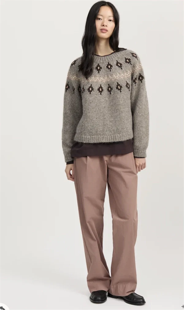 Aiayu - wyn sweater Lama uld Mix pure grey