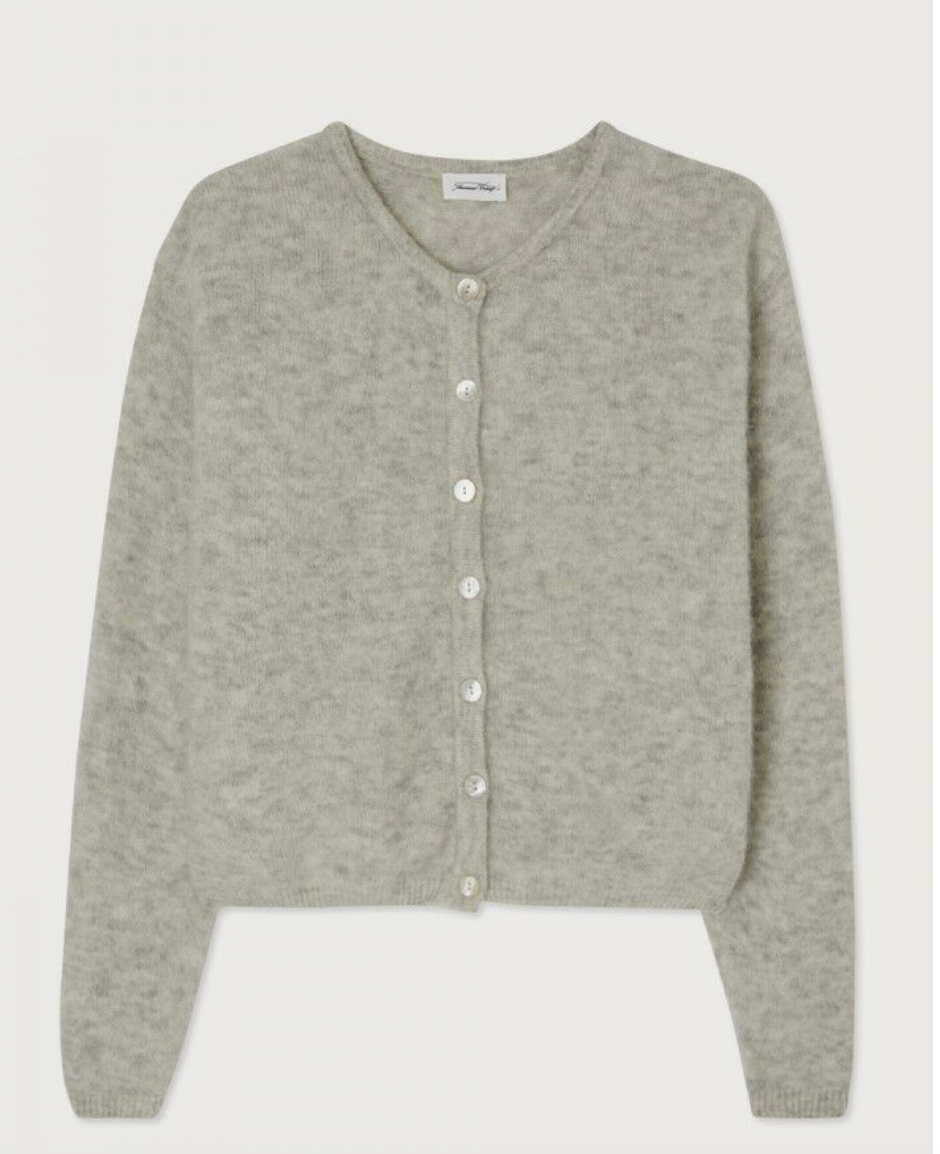 American Vintage - Vitow cardigan Light grey melange