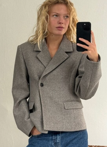 Boii - Louie wool blazer Mole melange