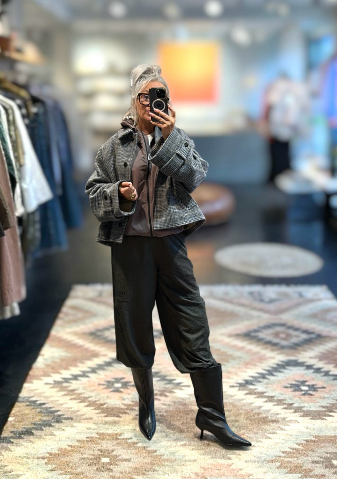 Skall - Harriet jacket Grey check