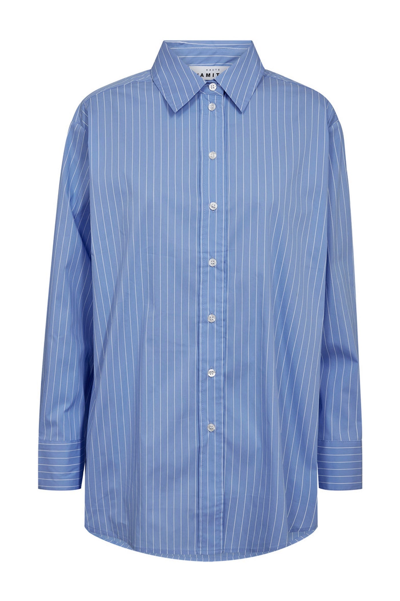 Haute Lamitie - Sky pin stipe skjorte Pale blue