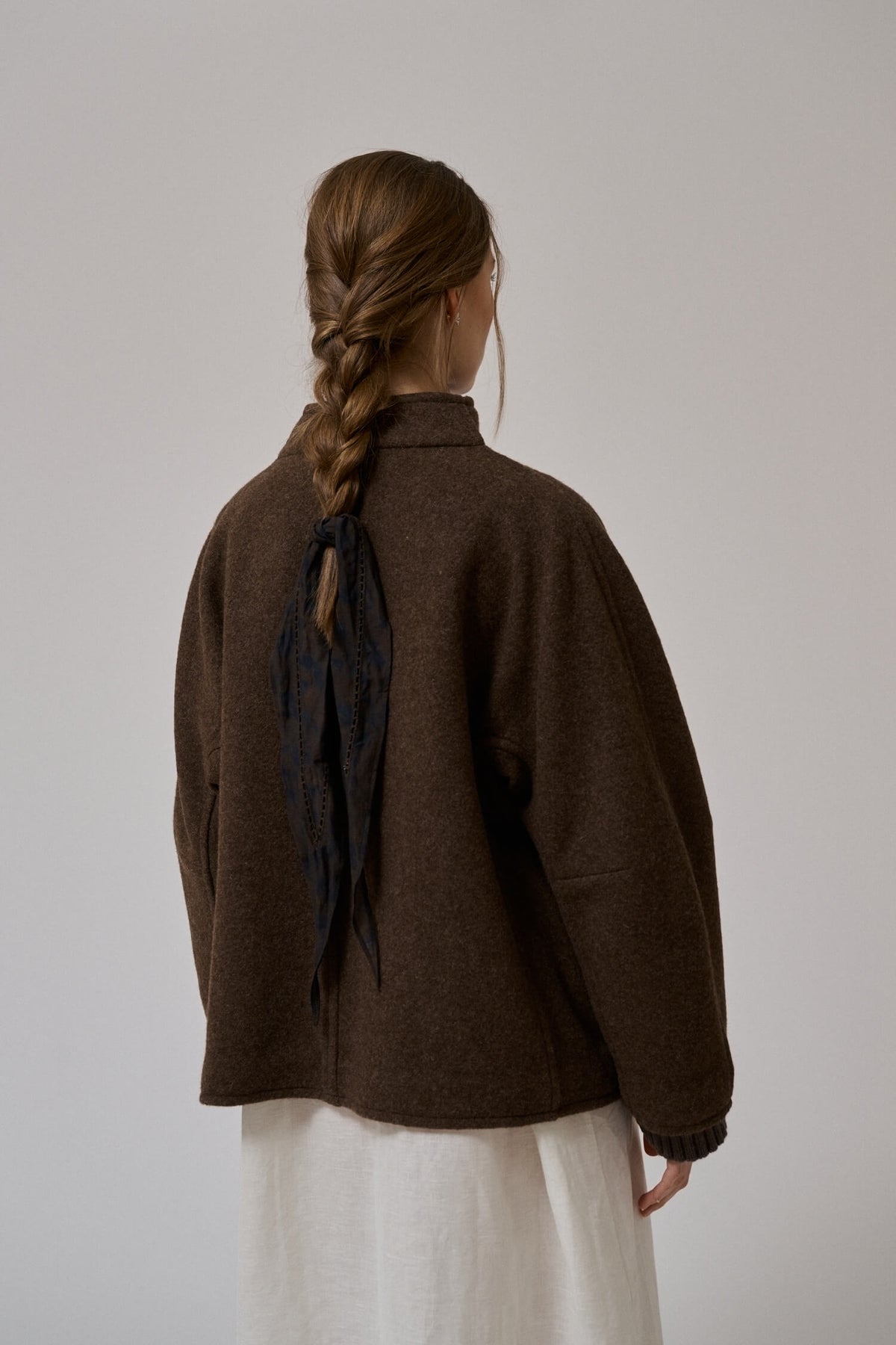 Anne mi - Thyme short wool coat