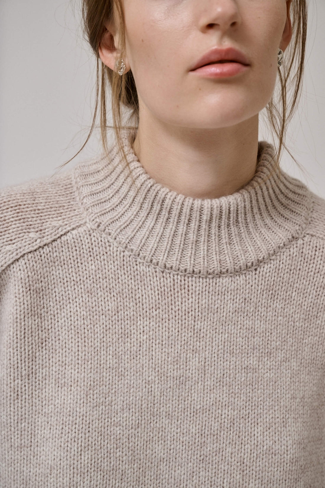 Anne mi - Valley knit jumper Nature white melange