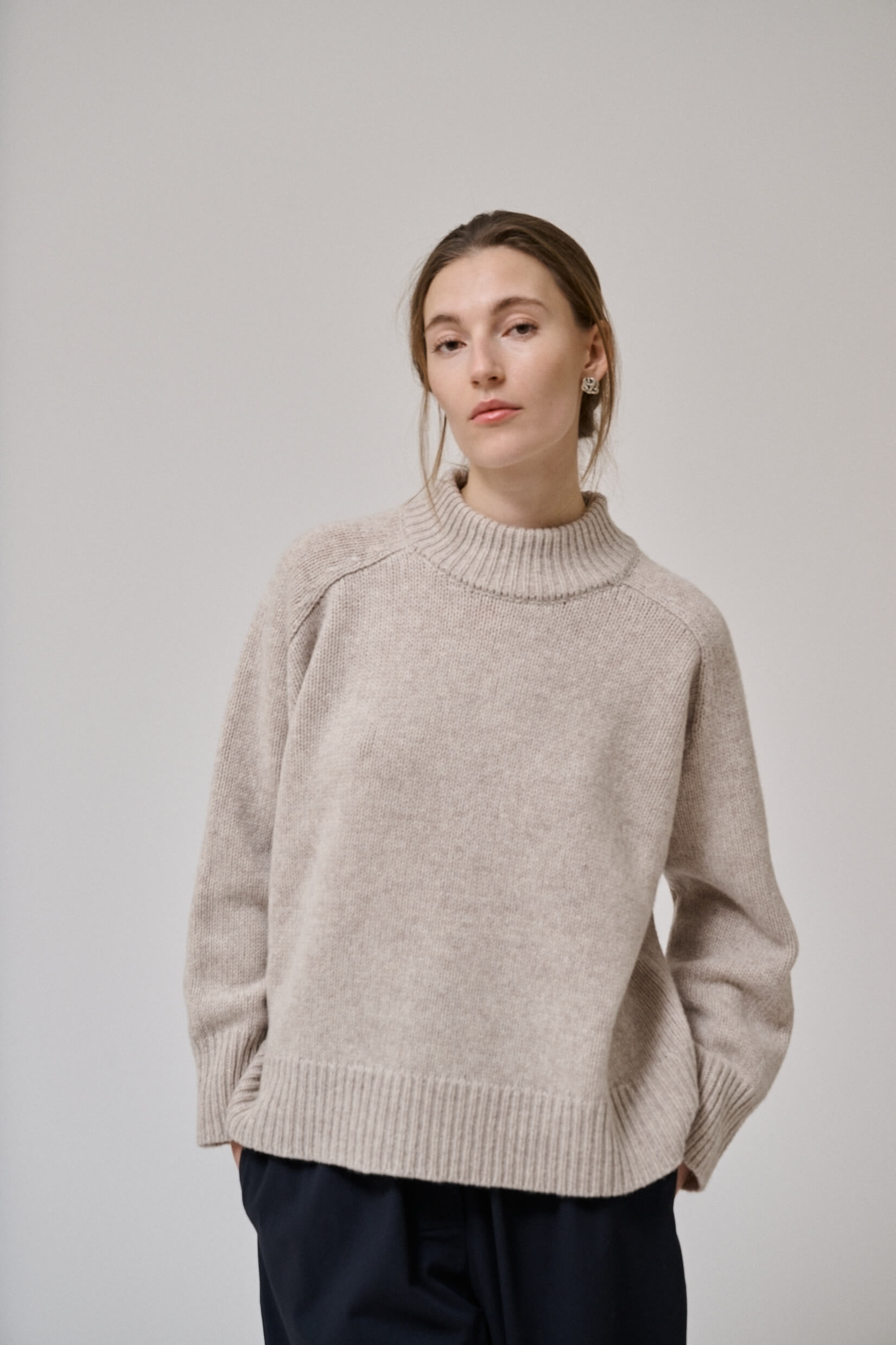 Anne mi - Valley knit jumper Nature white melange