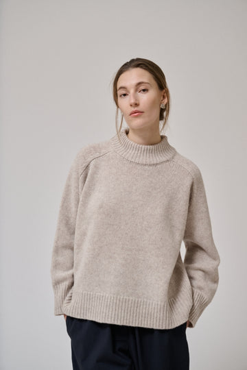 Anne mi - Valley knit jumper Nature white melange