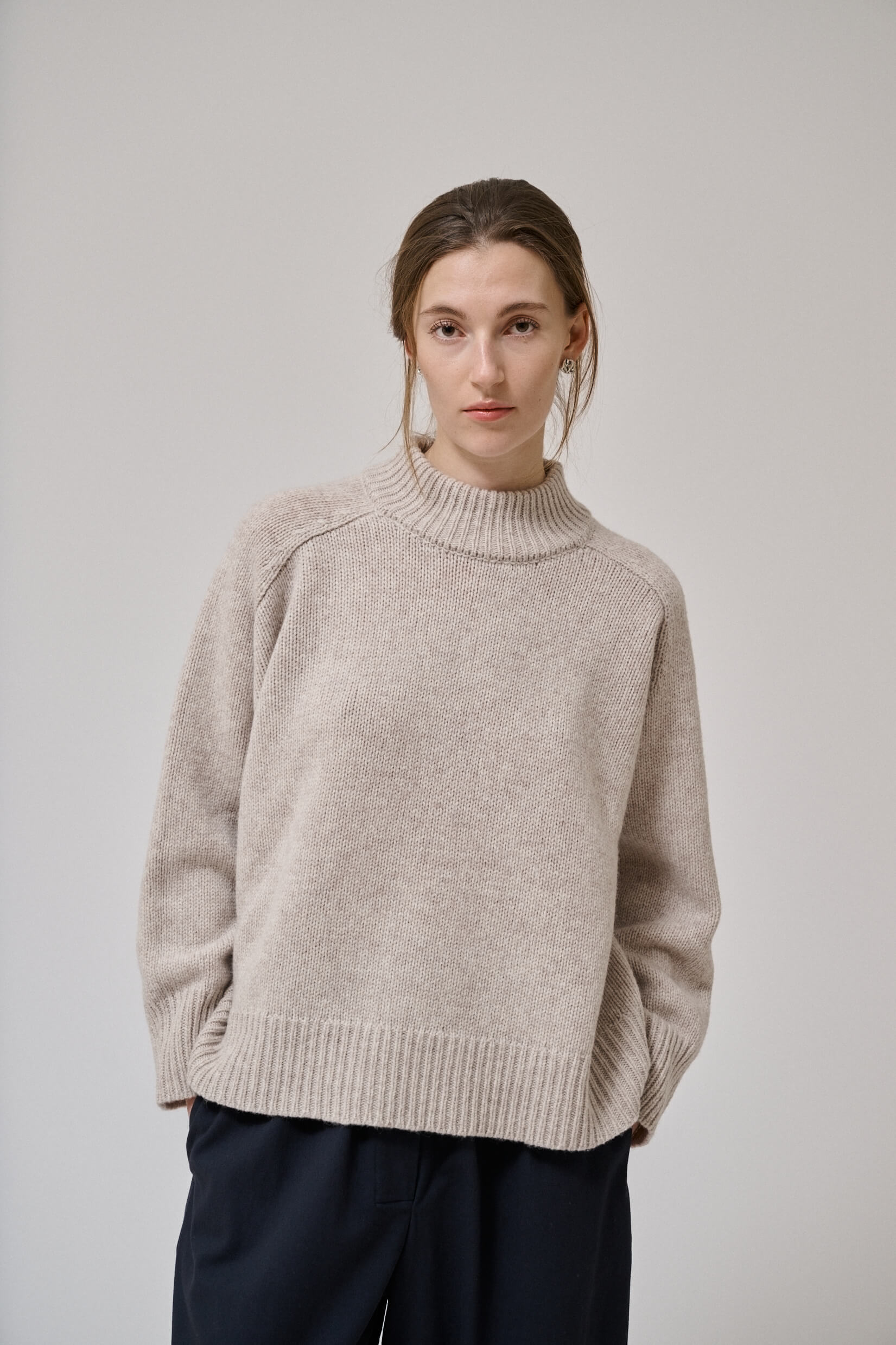 Anne mi - Valley knit jumper Nature white melange