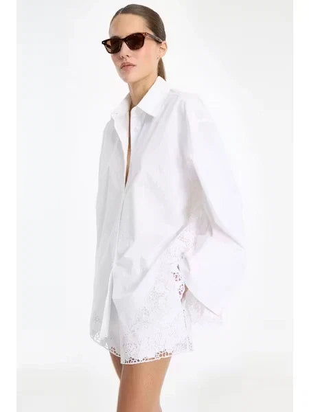 Rotate - Oversized shirt Bright white
