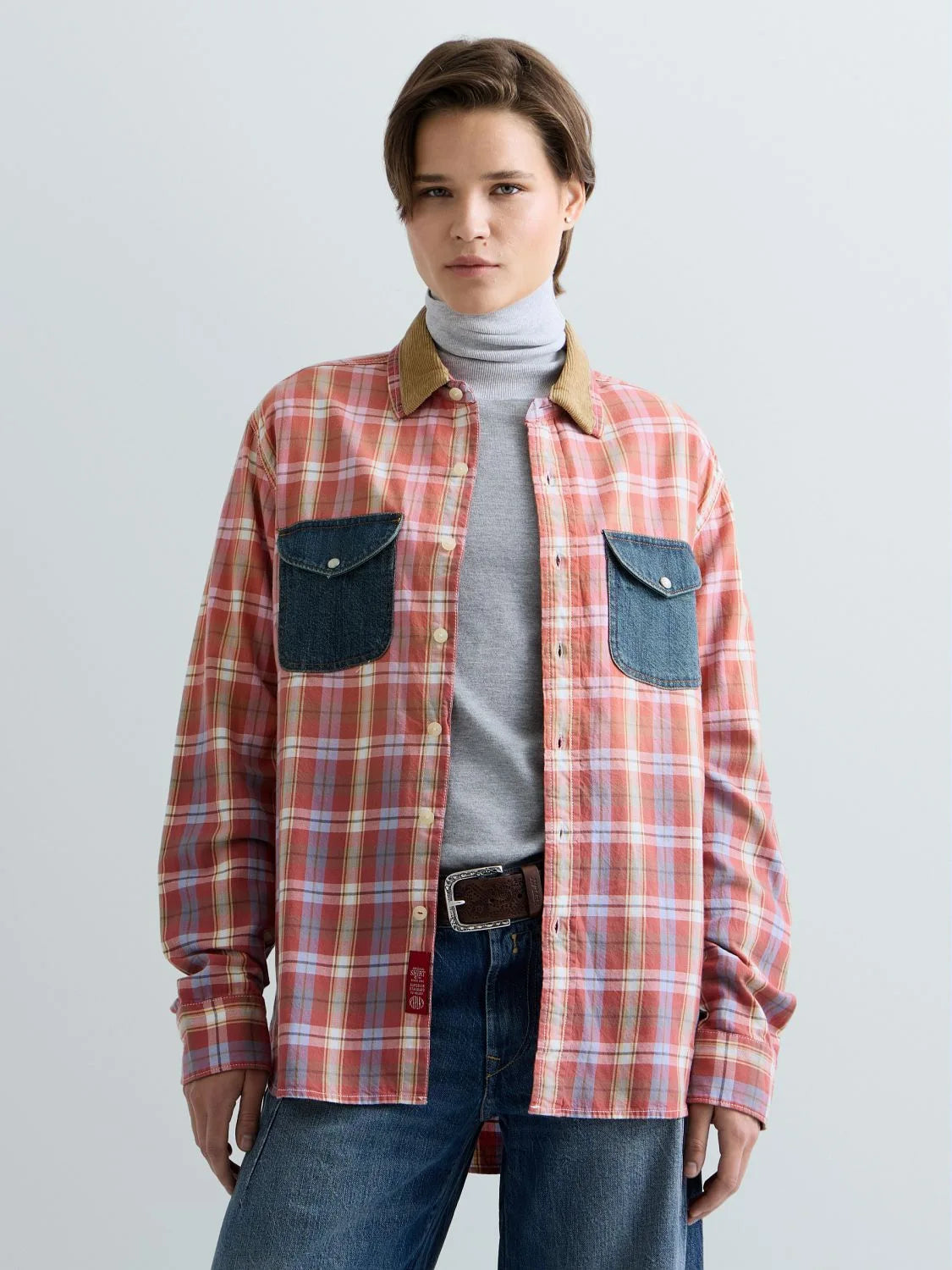 Replay - Ternet skjorte m. denim