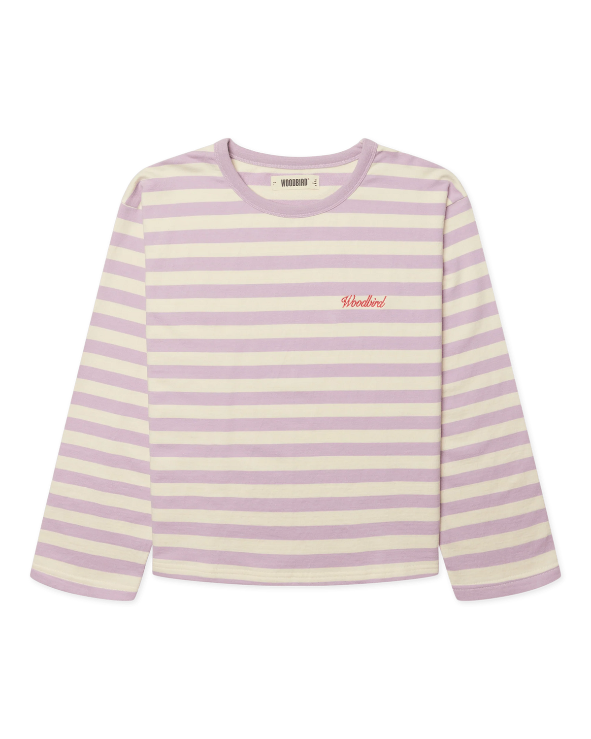 Woodbird - WBJoul stripe tee White/pink
