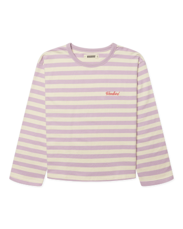 Woodbird - WBJoul stripe tee White/pink