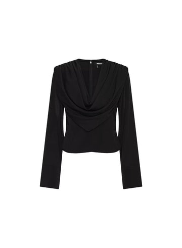 Rotate - Draped blouse Black