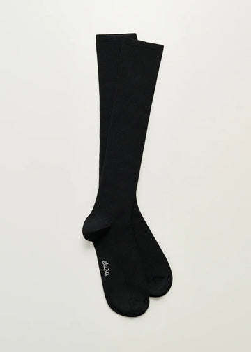 Aiayu - Wool knee socks Black