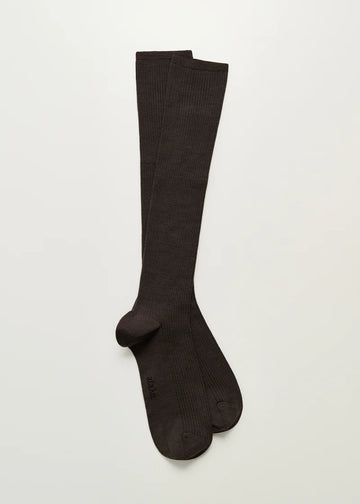 Aiayu - Wool knee socks Brown