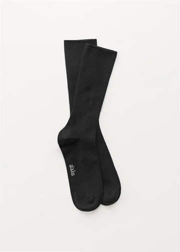 Aiayu - Wool rib socks Black