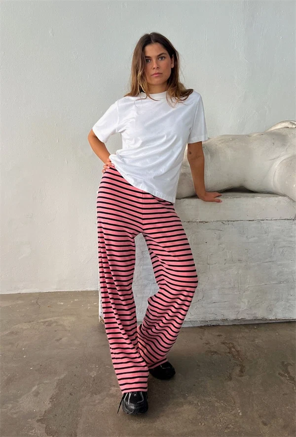 Boii - Zoe pants stripe pink/black
