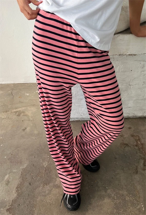 Boii - Zoe pants stripe pink/black